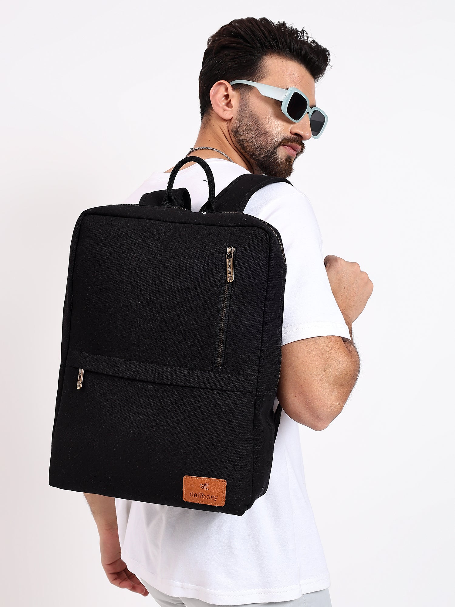 black canvas laptop backpack Buy Now Daffoday Black Laptop Backpacks – Premium Style