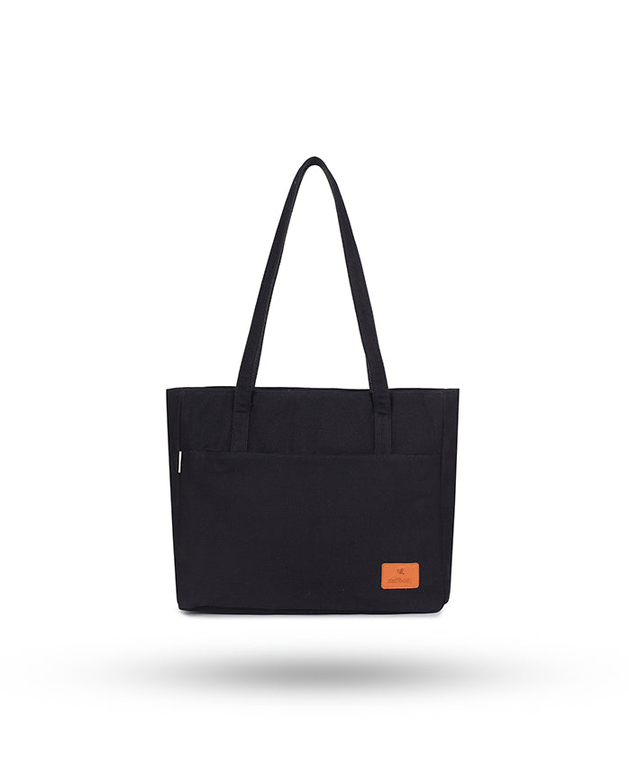 Luxe Shoulder Bag | Daffoday Canvas Black Tote Bag For Women