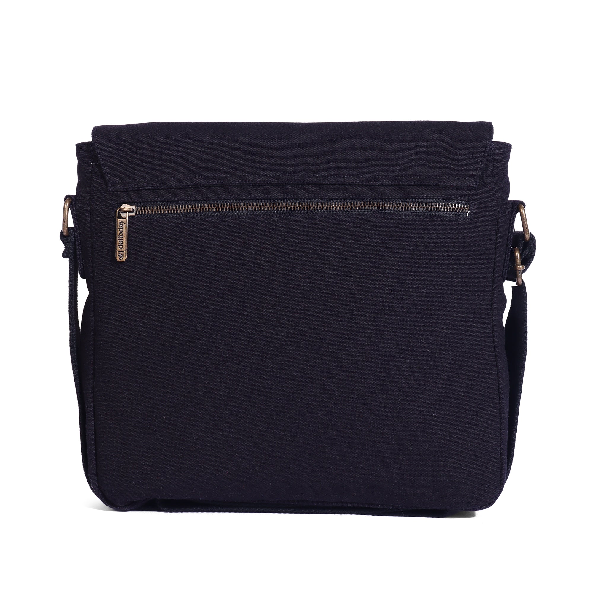 Canvas Messenger Bag| Daffoday Canvas Black Messenger Bag for Men & Women