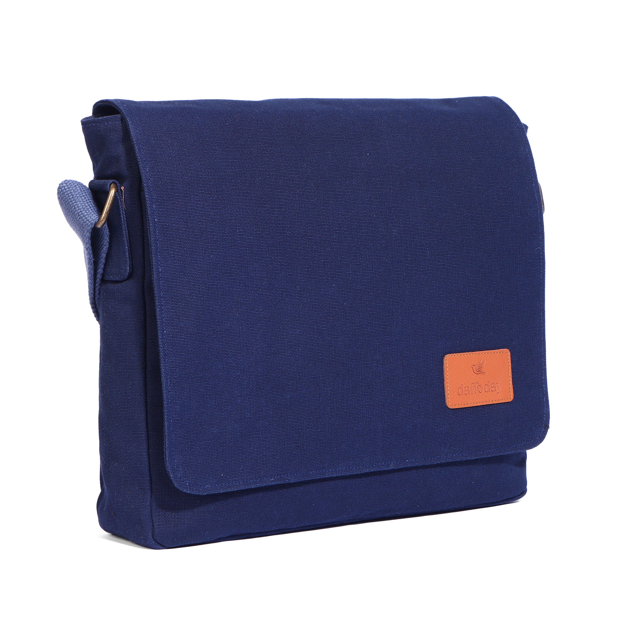 Canvas Messenger Bag| Daffoday Canvas Blue Messenger Bag for Men & Women