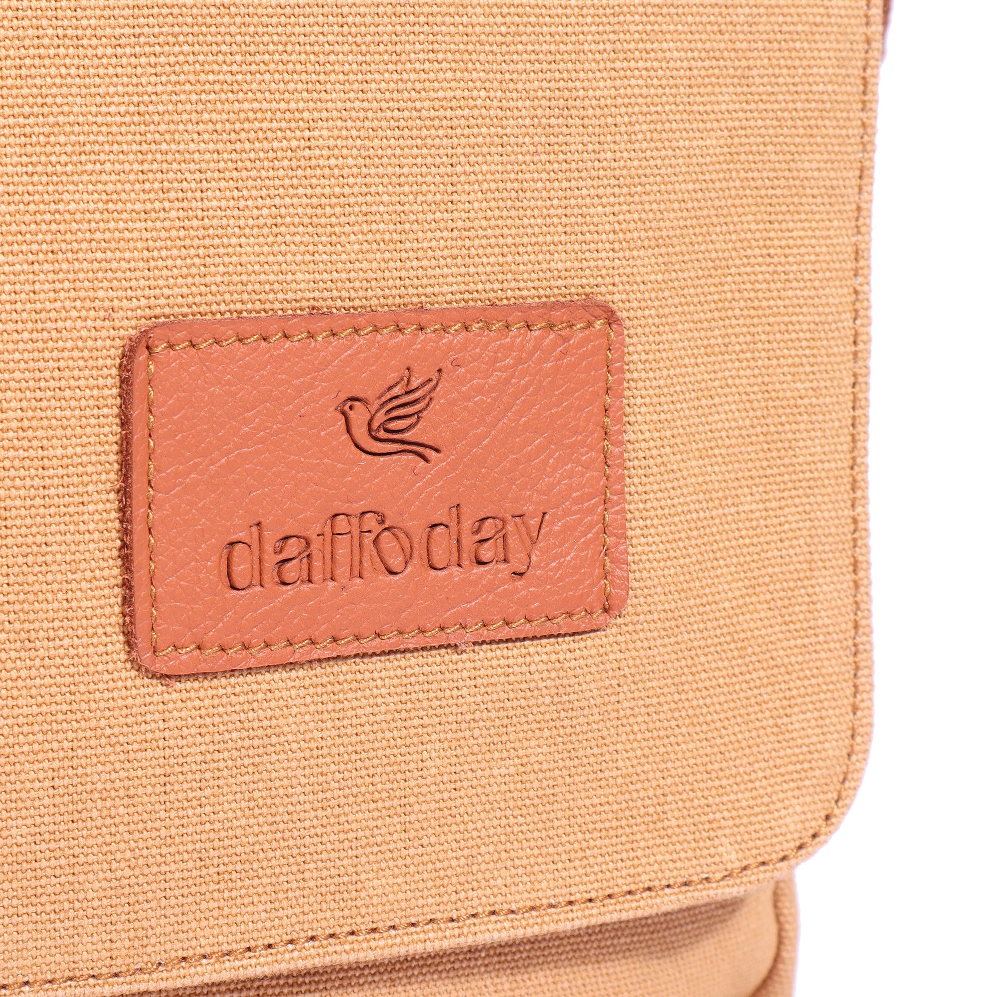 Canvas Messenger Bag| Daffoday Canvas Army Green Messenger Bag for Men & Women