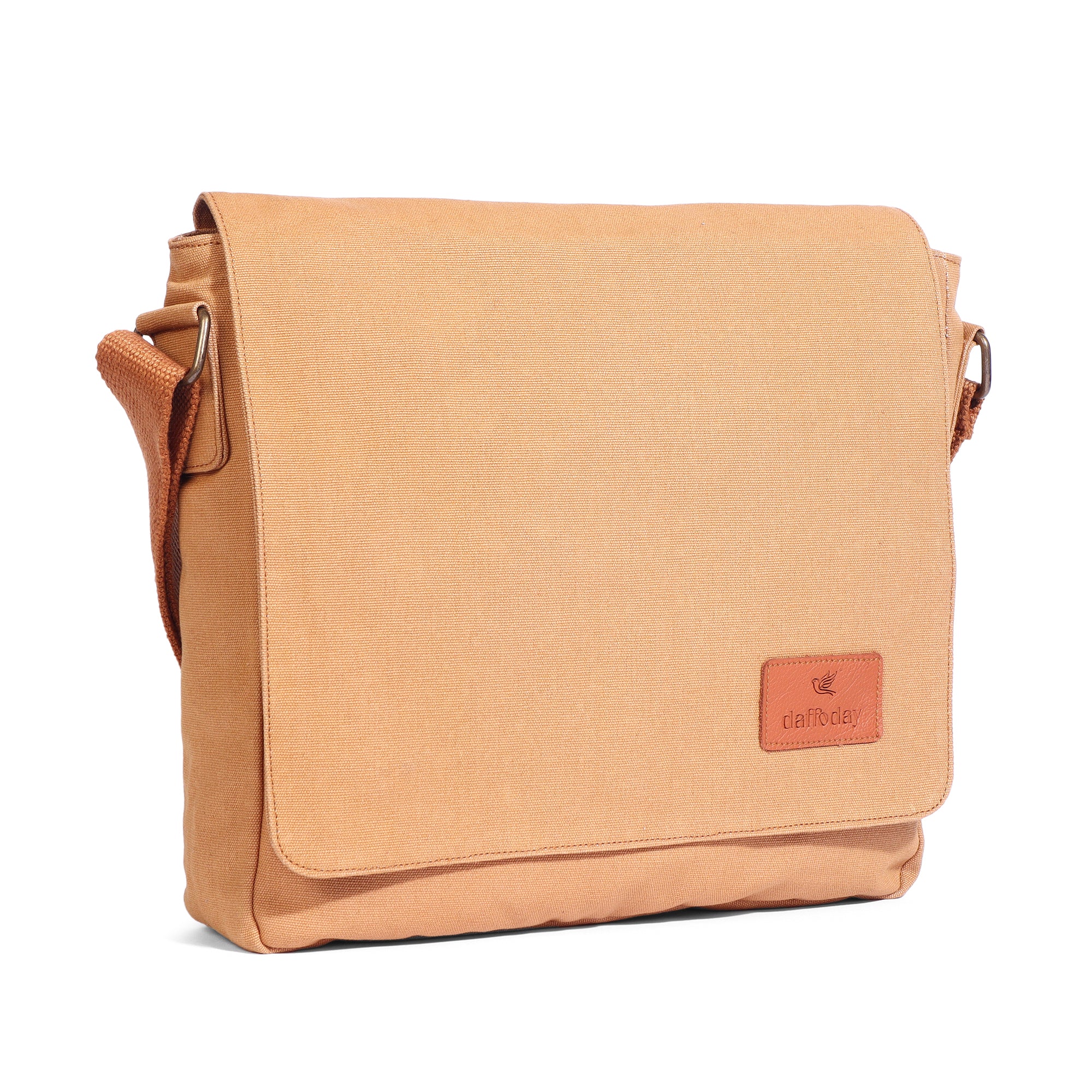 Canvas Messenger Bag| Daffoday Canvas Army Green Messenger Bag for Men & Women