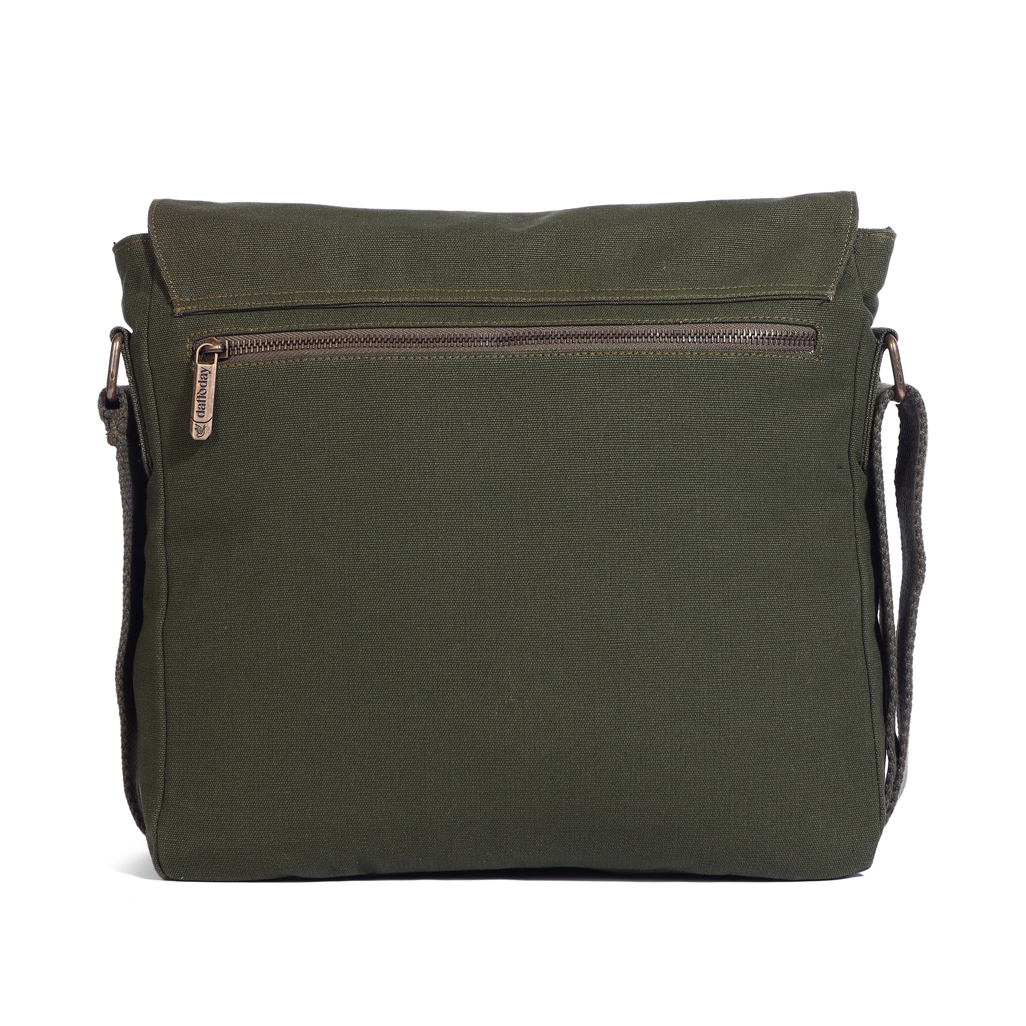 Canvas Messenger Bag| Daffoday Canvas Black Messenger Bag for Men & Women