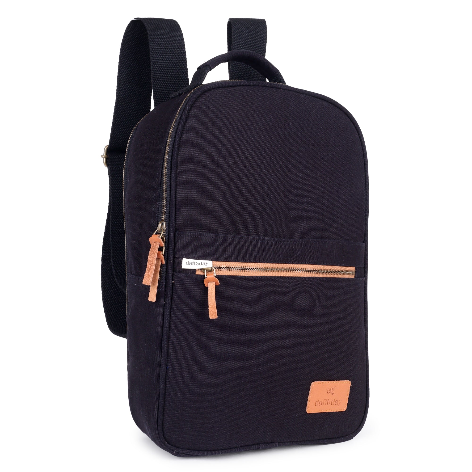 Daffoday Canvas Black Color Office Backpack For Men & Women