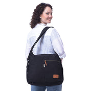 Daffoday Canvas Black Crossbody Bag For Men & Women