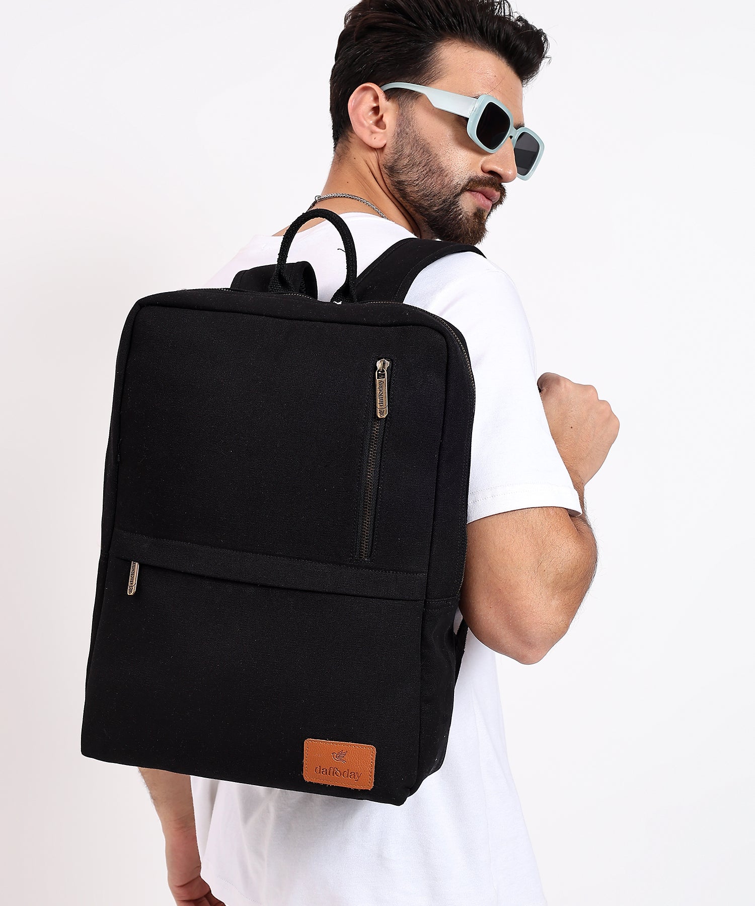 Daffoday Unisex Black Canvas Laptop Bag – Perfect