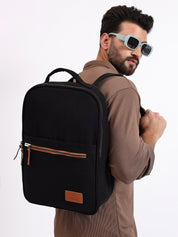  Daffoday Canvas Black Office Backpack For Men & Women