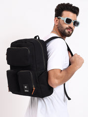 Daffoday Canvas Black Travel Backpack For Men & Women