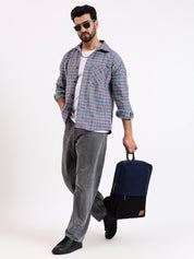 Daffoday Unisex Canvas Blue Laptop Bag – Perfect for Office & College