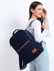 Daffoday Canvas Blue Office Backpack For Men & Women