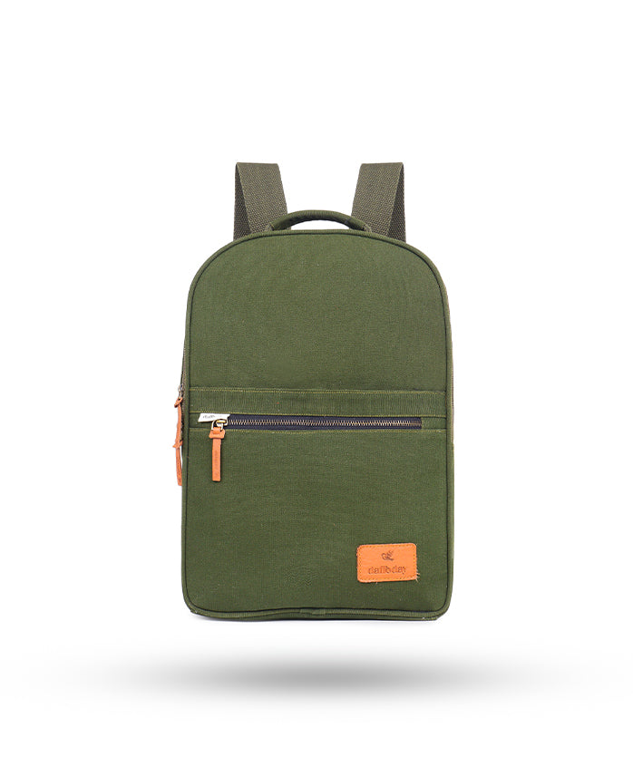 Daffoday Canvas Green Color Office Backpack For Men & Women