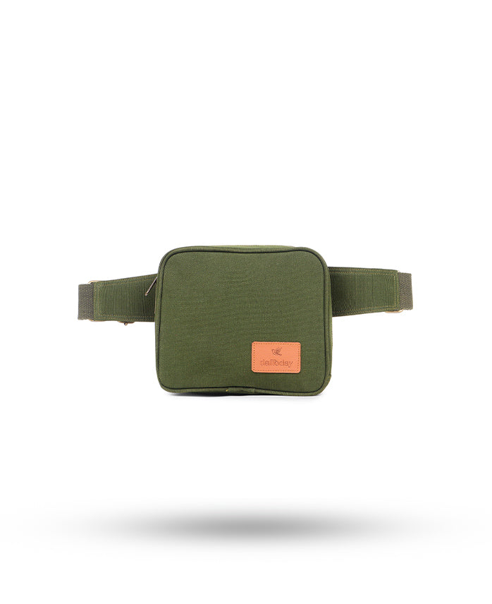 Daffoday Canvas Green Color Sling Bag For Men & Women