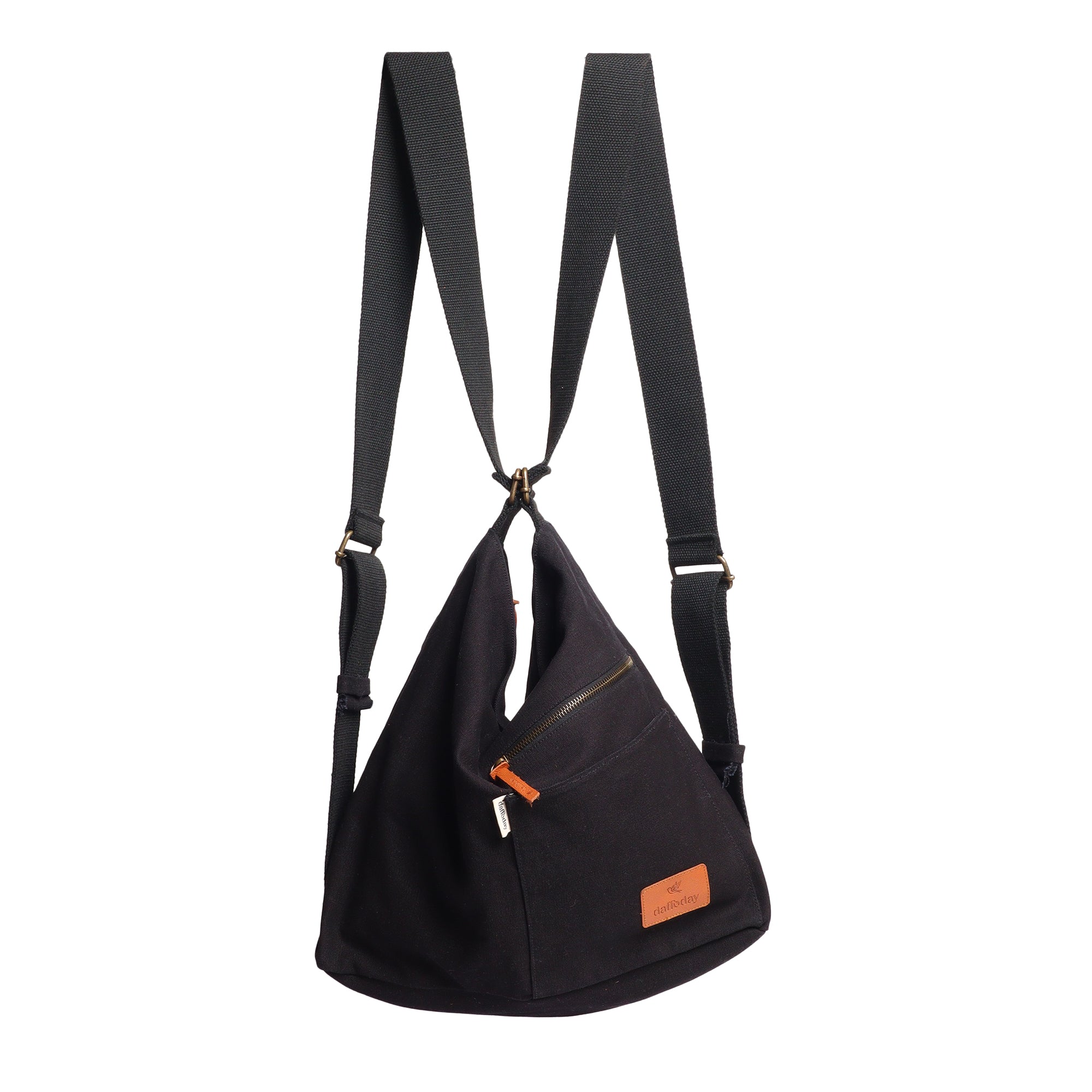 Switch Style Backpack | Daffoday Canvas Black Crossbody Bag For Men & Women