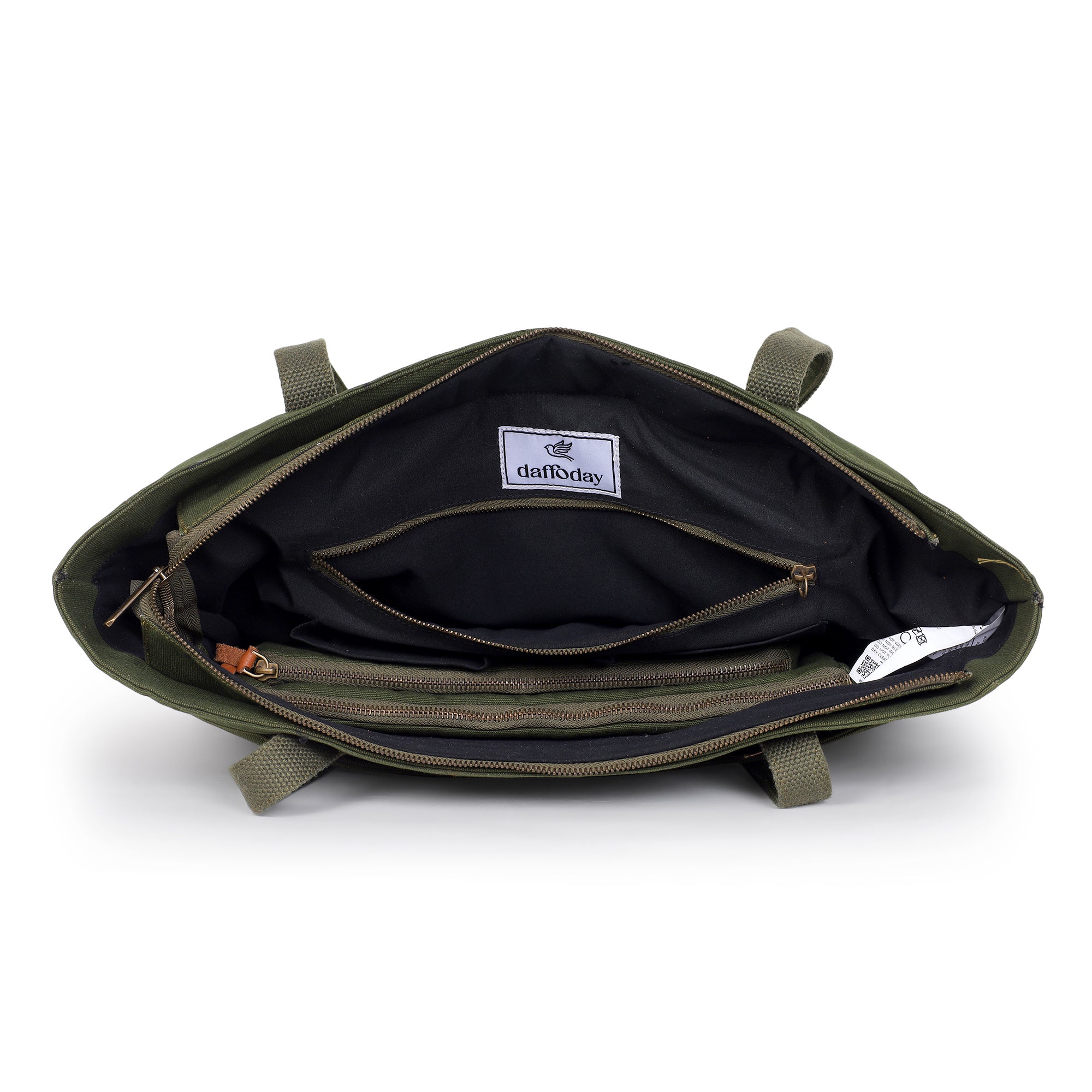 Luxe Shoulder Bag | Daffoday Canvas Black Tote Bag For Women
