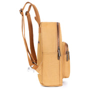Urban Mini Backpack | Daffoday Canvas Tan Mini Backpack For Men & Women