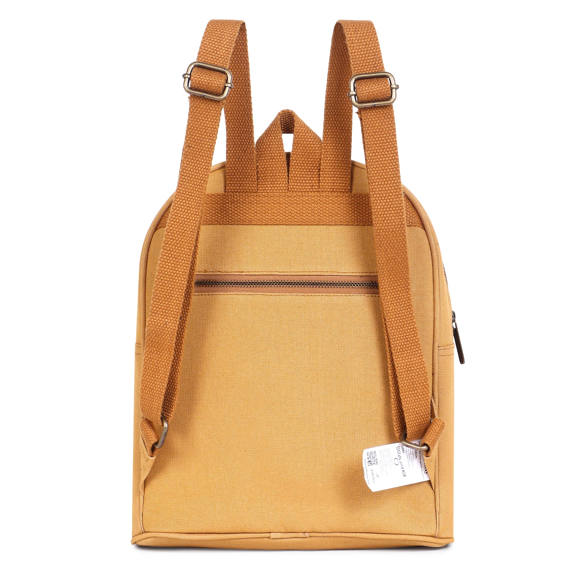 Urban Mini Backpack | Daffoday Canvas Tan Mini Backpack For Men & Women