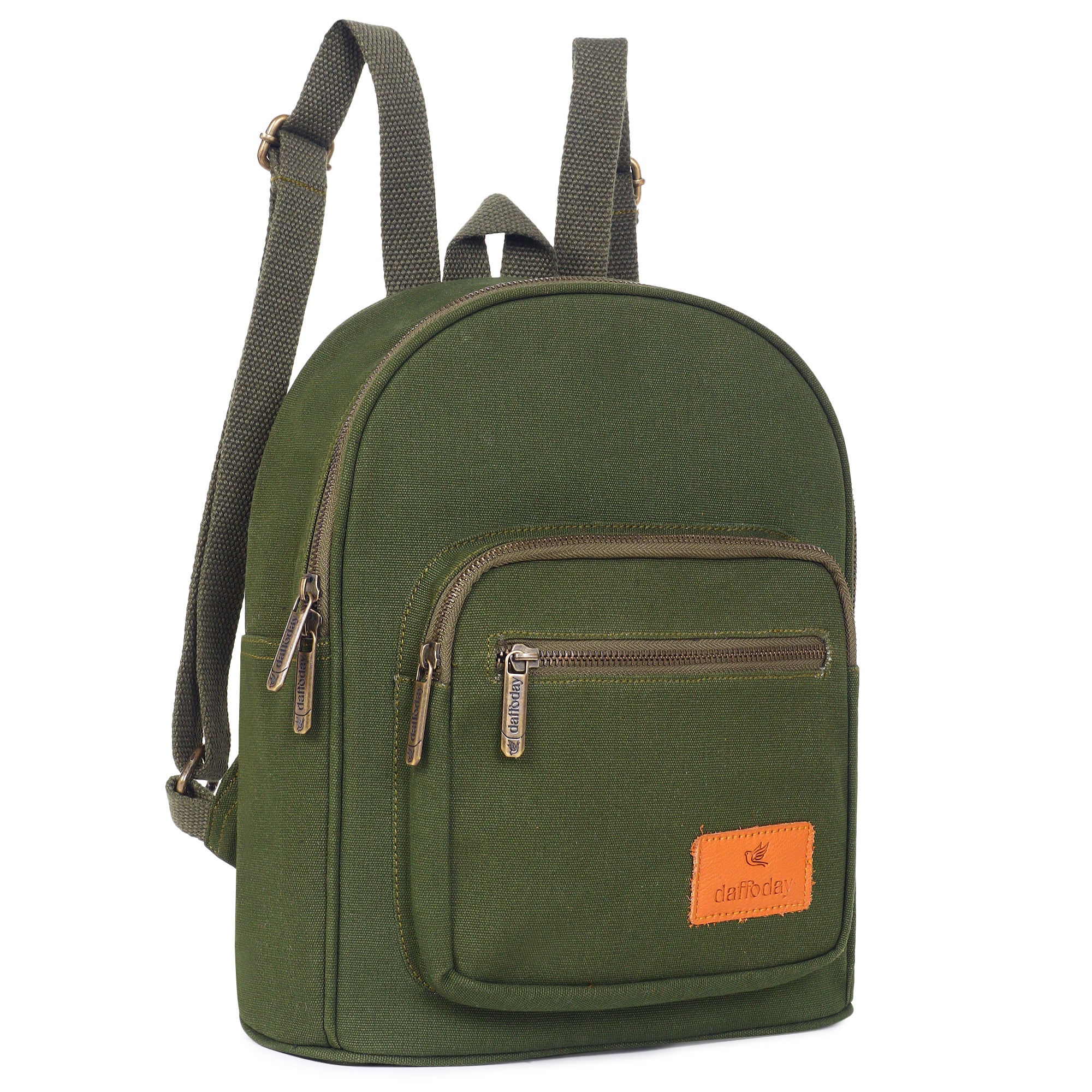 Urban Mini Backpack | Daffoday Canvas Tan Mini Backpack For Men & Women
