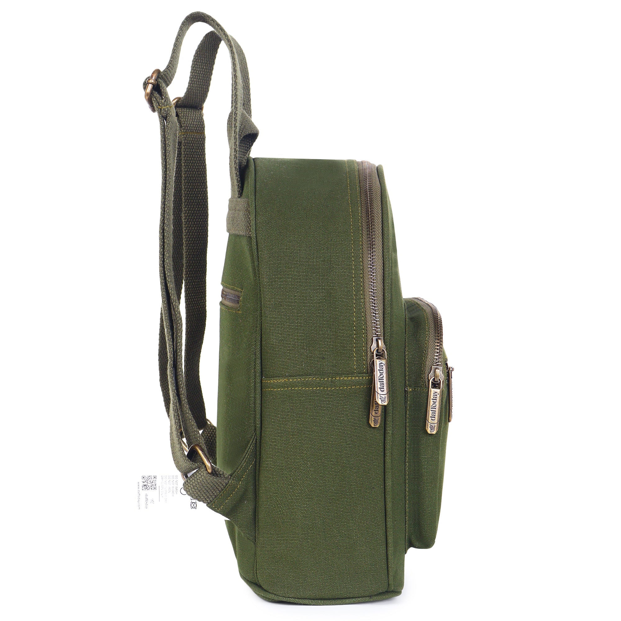 Urban Mini Backpack | Daffoday Canvas Tan Mini Backpack For Men & Women