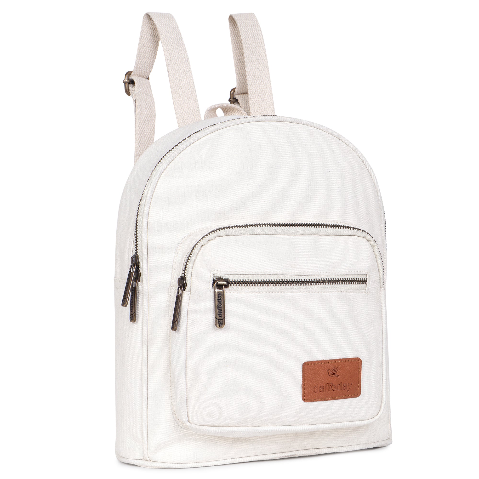 Urban Mini Backpack | Daffoday Canvas Tan Mini Backpack For Men & Women