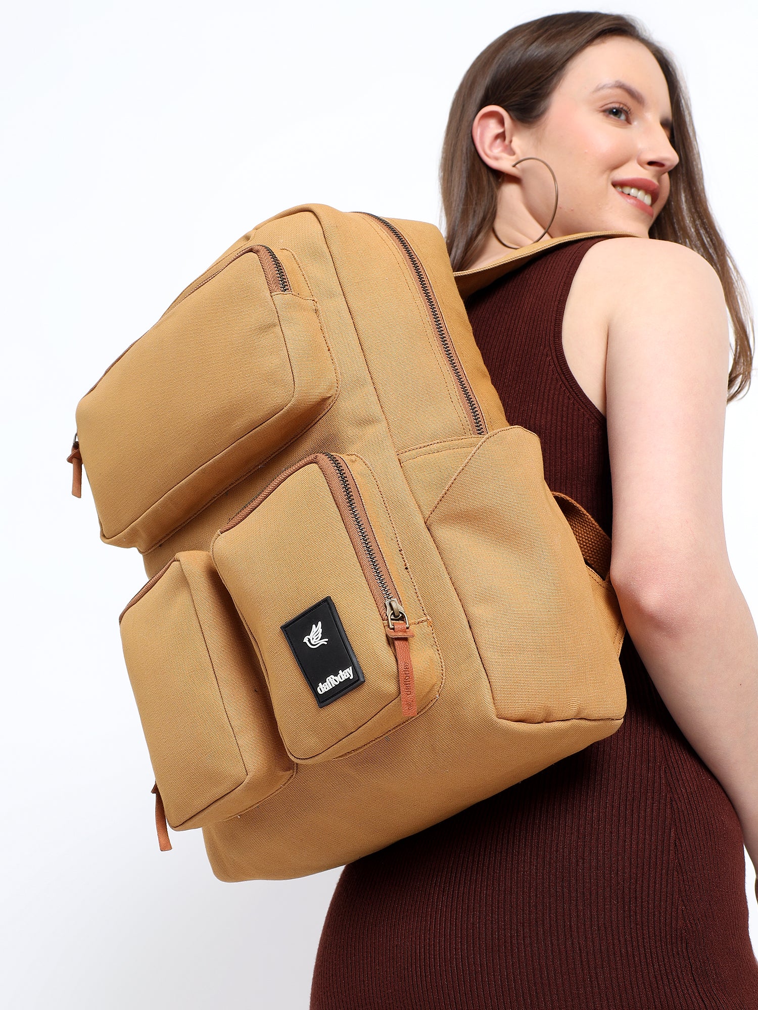 Nomad Pro Backpack | Daffoday Canvas Black Travel Backpack For Men & Women