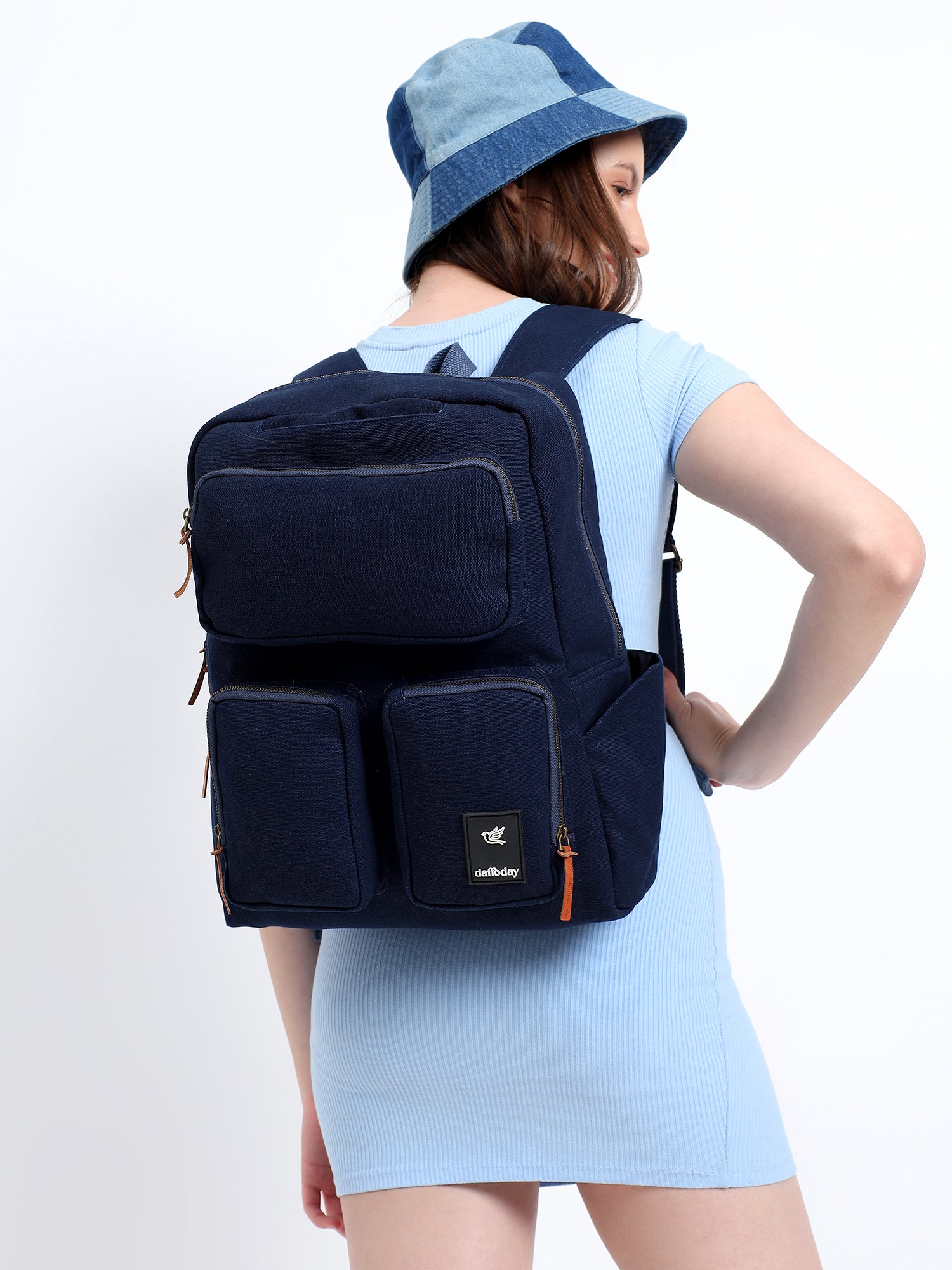 Nomad Pro Backpack | Daffoday Canvas Black Travel Backpack For Men & Women