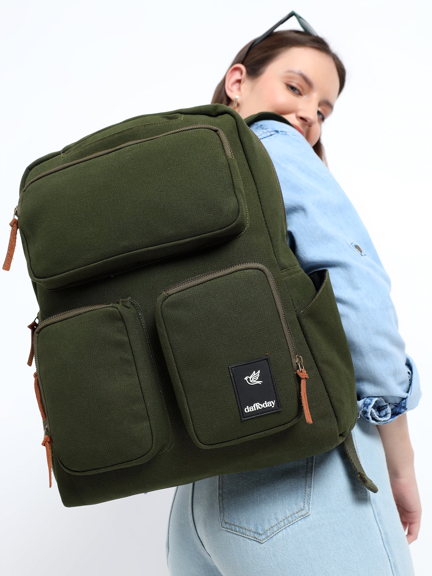 Nomad Pro Backpack | Daffoday Canvas Black Travel Backpack For Men & Women