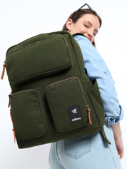 Nomad Pro Backpack | Daffoday Canvas Black Travel Backpack For Men & Women