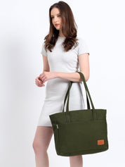 Luxe Shoulder Bag | Daffoday Canvas Black Tote Bag For Women