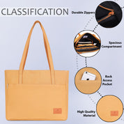 Luxe Shoulder Bag | Daffoday Canvas Black Tote Bag For Women