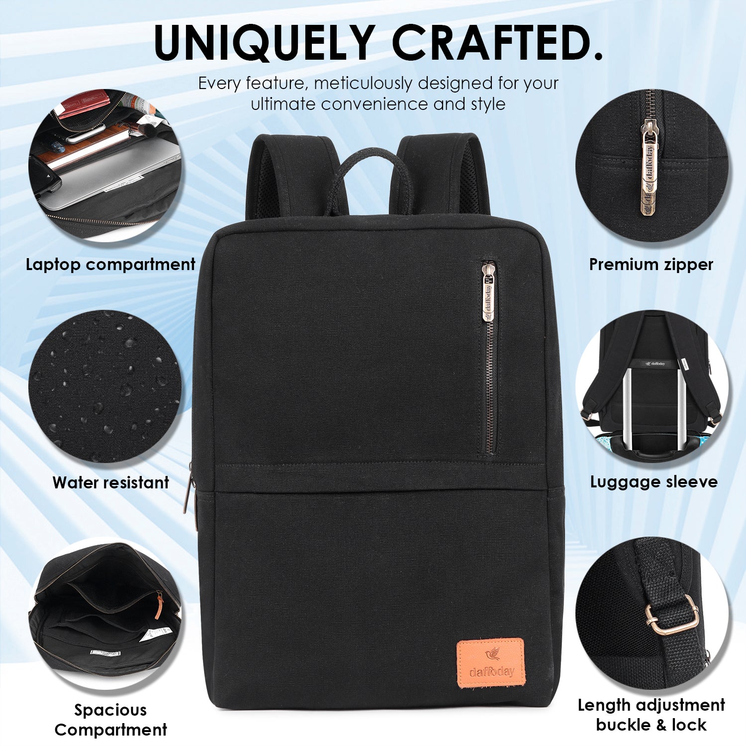 Urban Pro Backpack | Daffoday Canvas Army Green Laptop Backpack For Men & Women