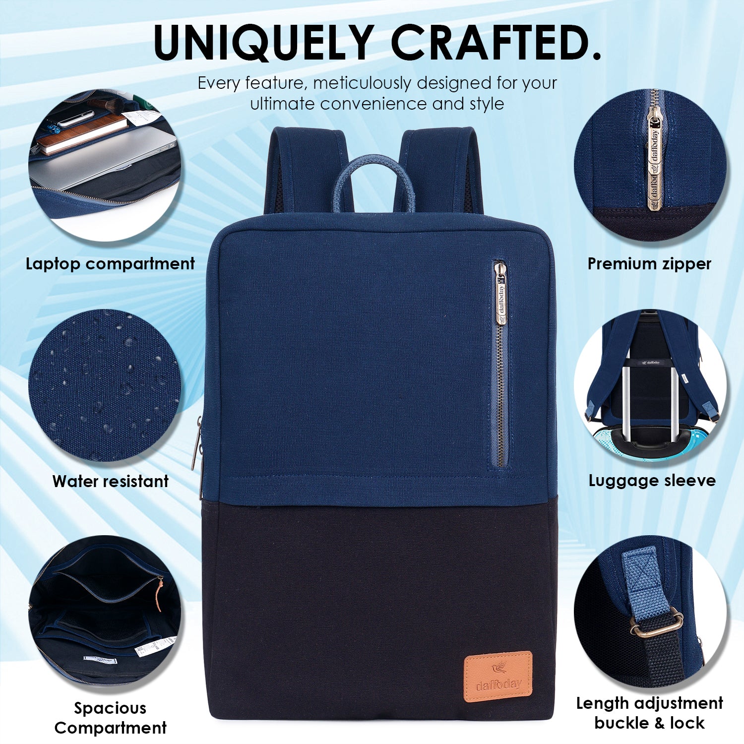 Urban Pro Backpack | Daffoday Canvas Army Green Laptop Backpack For Men & Women