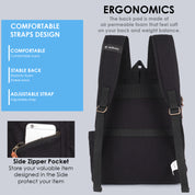 Nomad Pro Backpack | Daffoday Canvas Black Travel Backpack For Men & Women