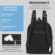 Urban Mini Backpack | Daffoday Canvas Tan Mini Backpack For Men & Women