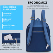 Urban Mini Backpack | Daffoday Canvas Tan Mini Backpack For Men & Women