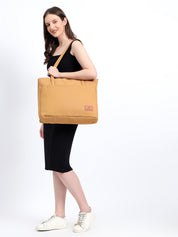 Daffoday Canvas Tan Tote Bag For Women