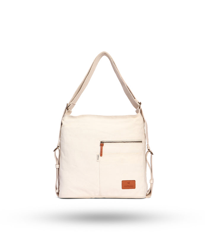Switch Style Backpack | Daffoday Canvas White Crossbody Bag For Men & Women