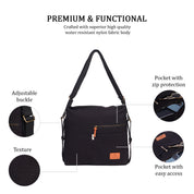 Switch Style Backpack | Daffoday Canvas Black Crossbody Bag For Men & Women