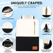 Adjustable white laptop bag